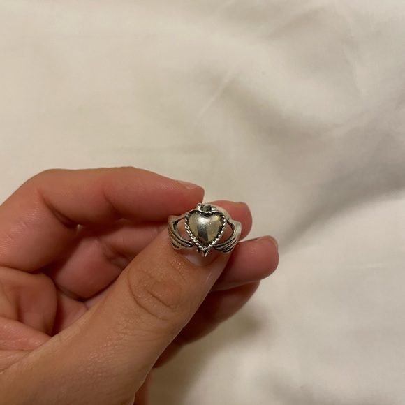 Vintage Victorian Heart Poison Box Statement Ring 925 Sterling Silver Size 7.5 - Picture 6 of 15